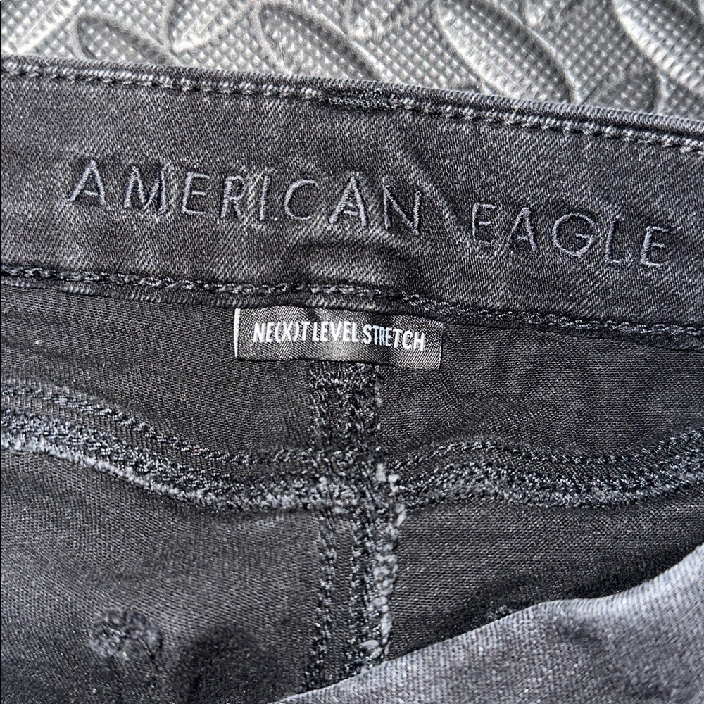 American Eagle Next Level Stretch Black Skinny Jeans Womens Size 2 Regular